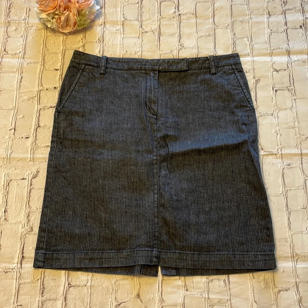 Talbots Straight Pencil Denim Skirt